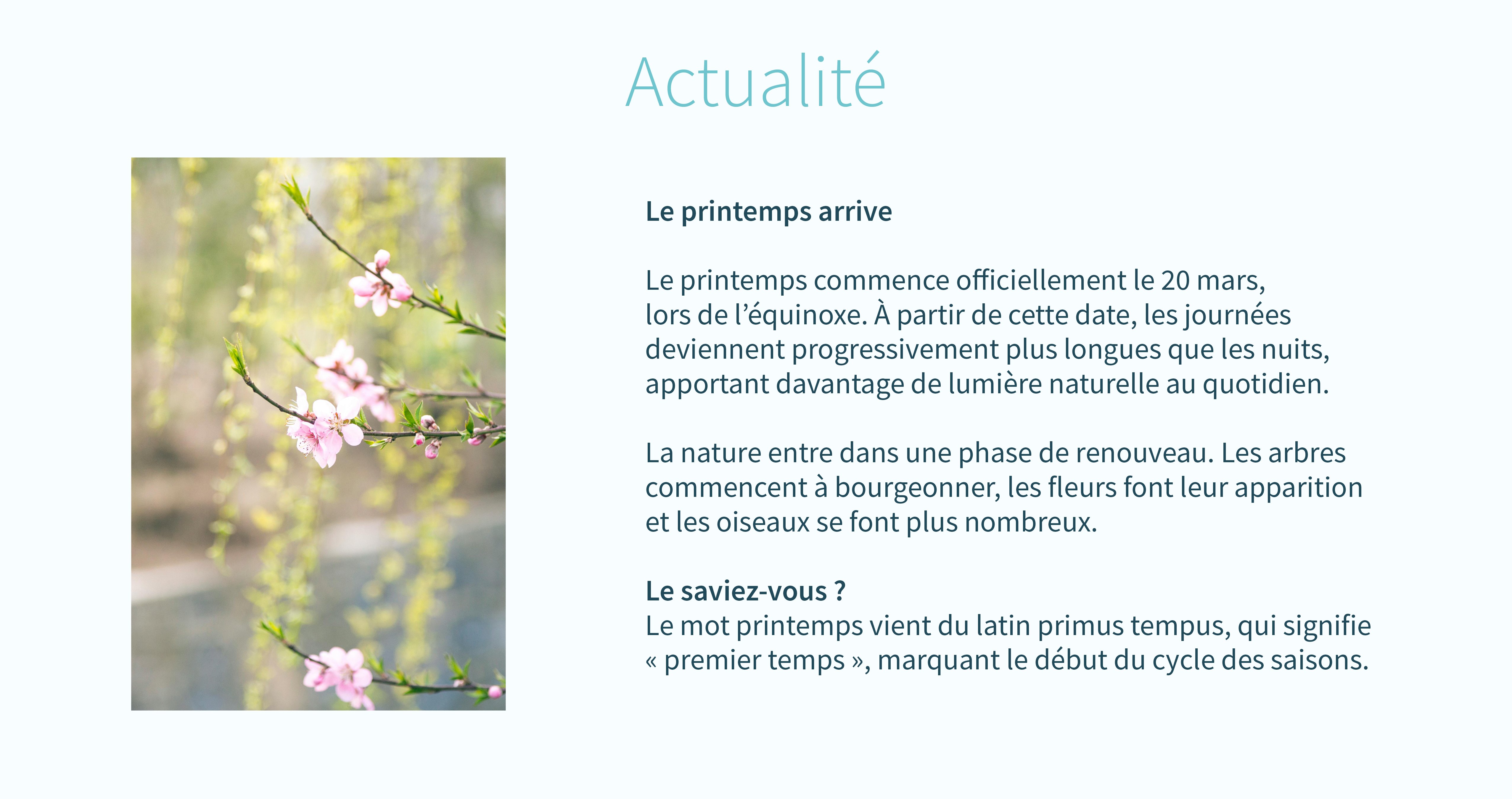 Le printemps arrive