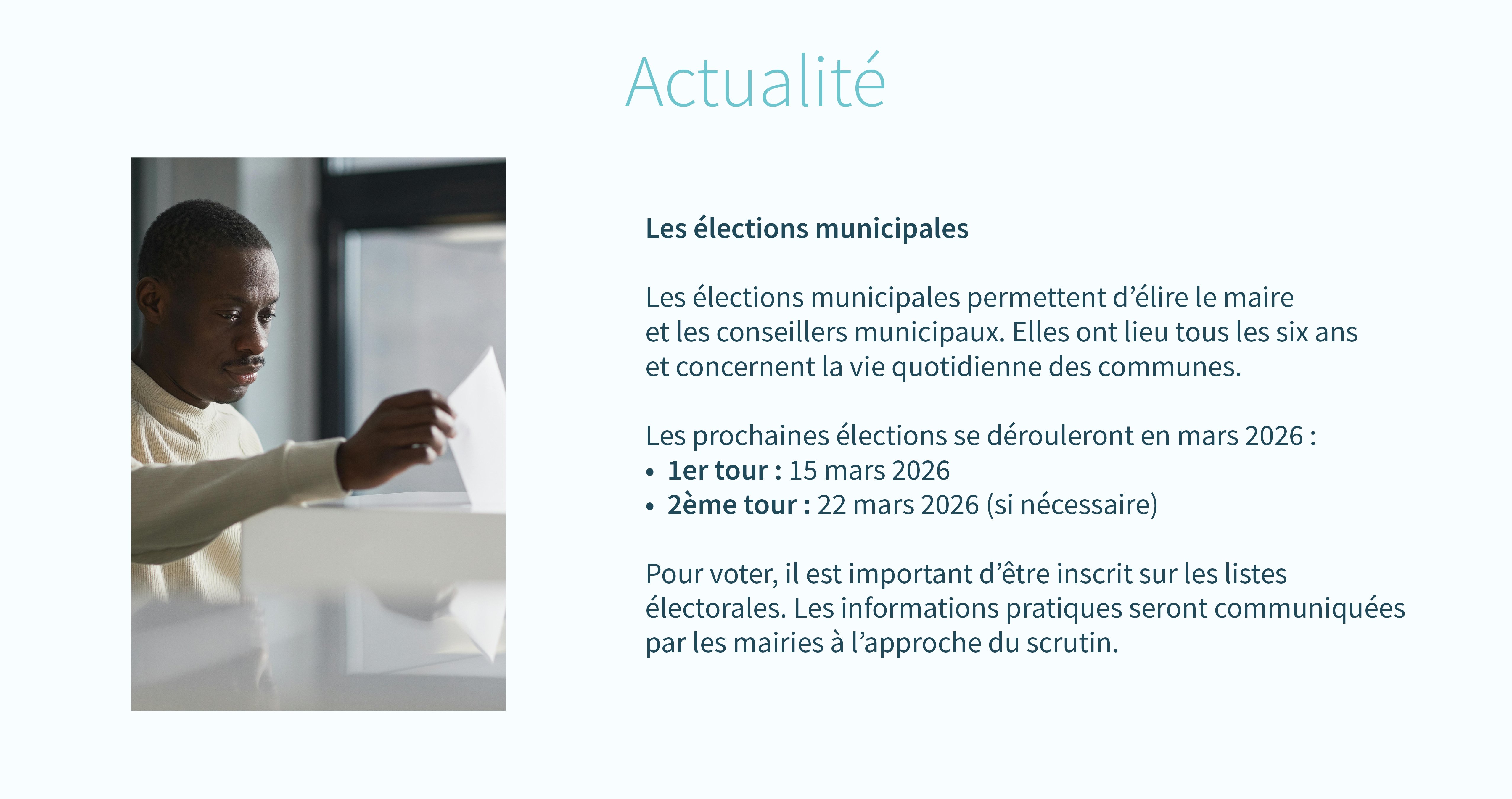 Les élections municipales