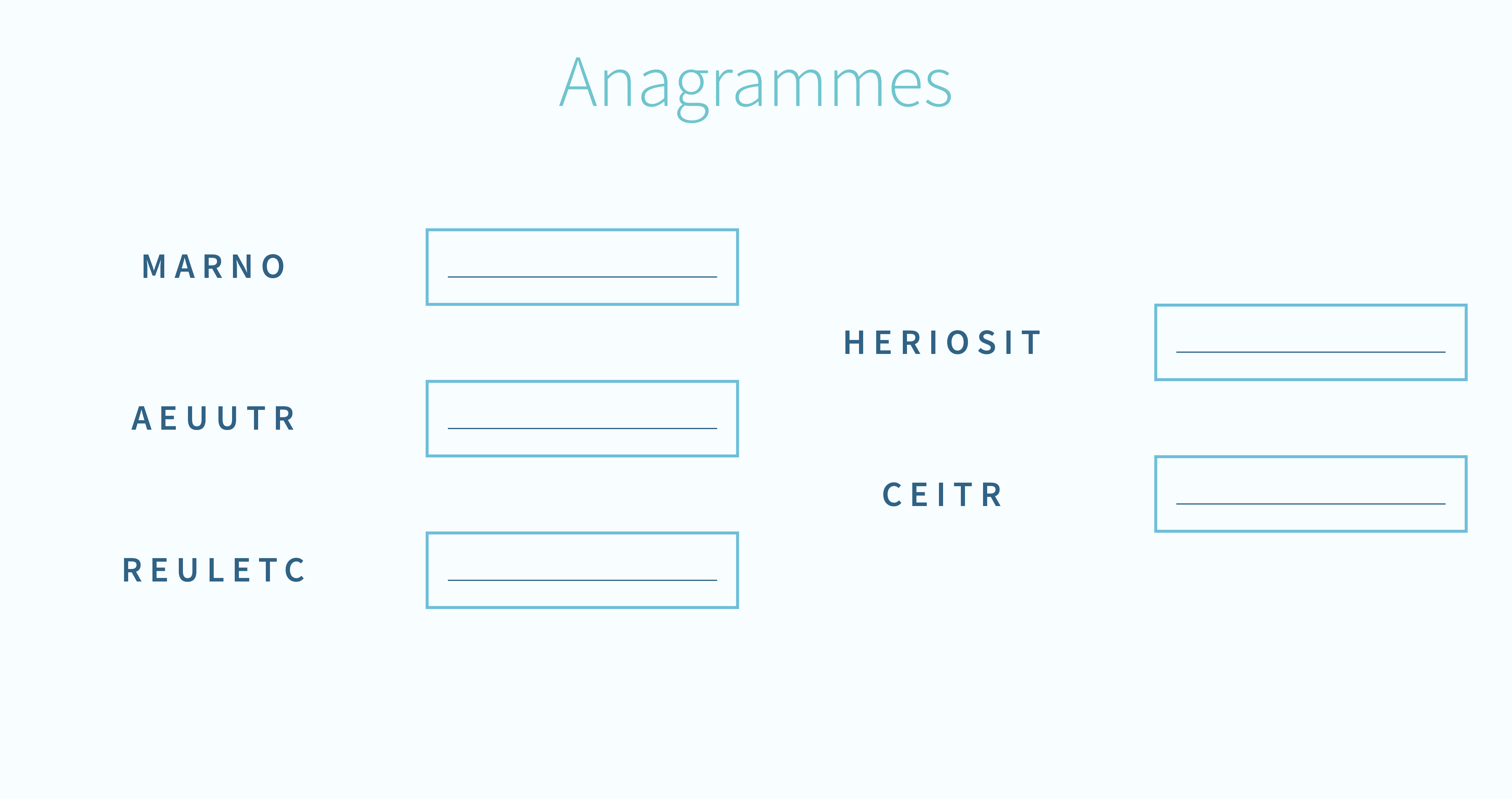 Anagrammes(7)