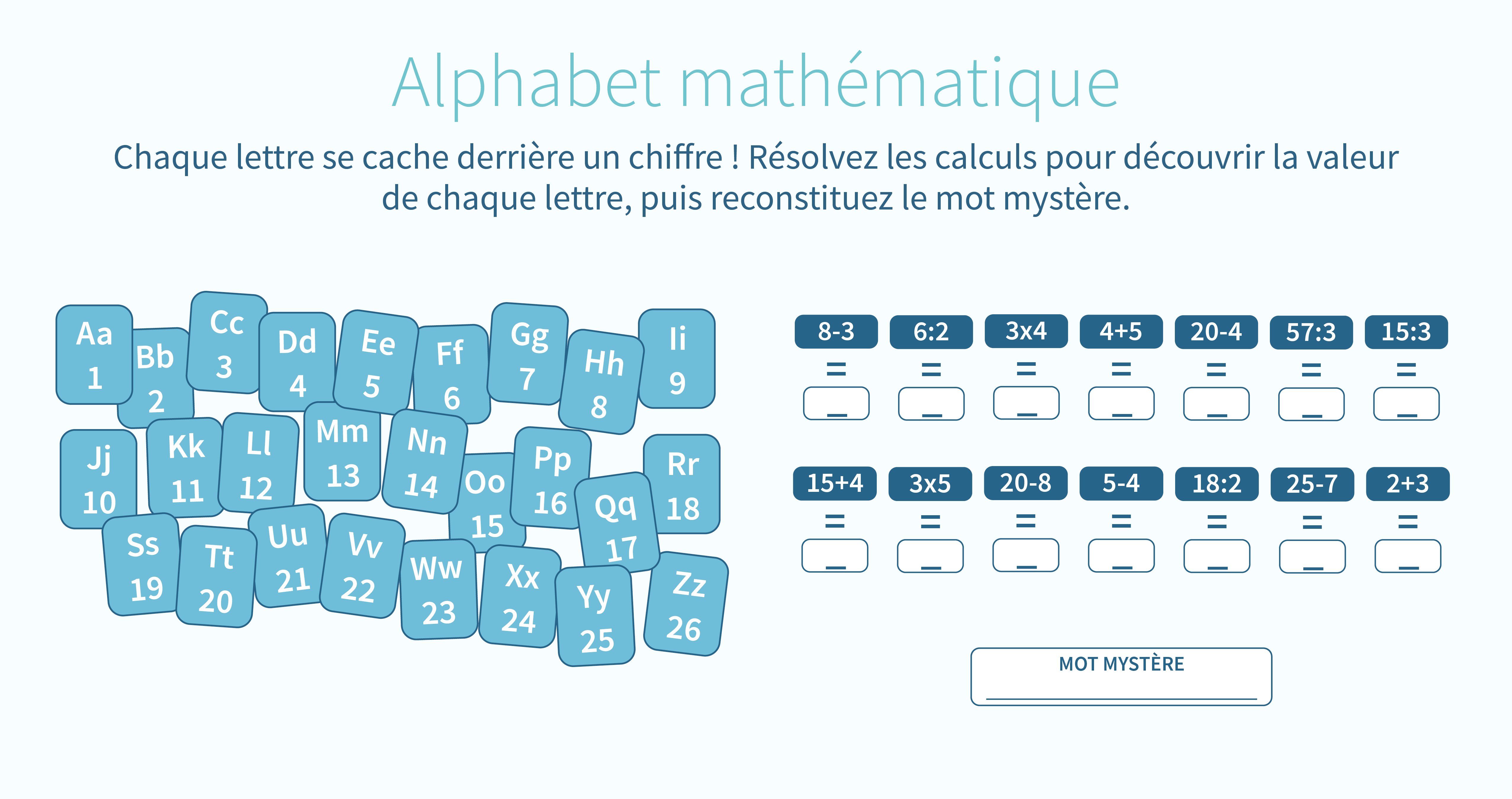 Alphabet mathématique(6)