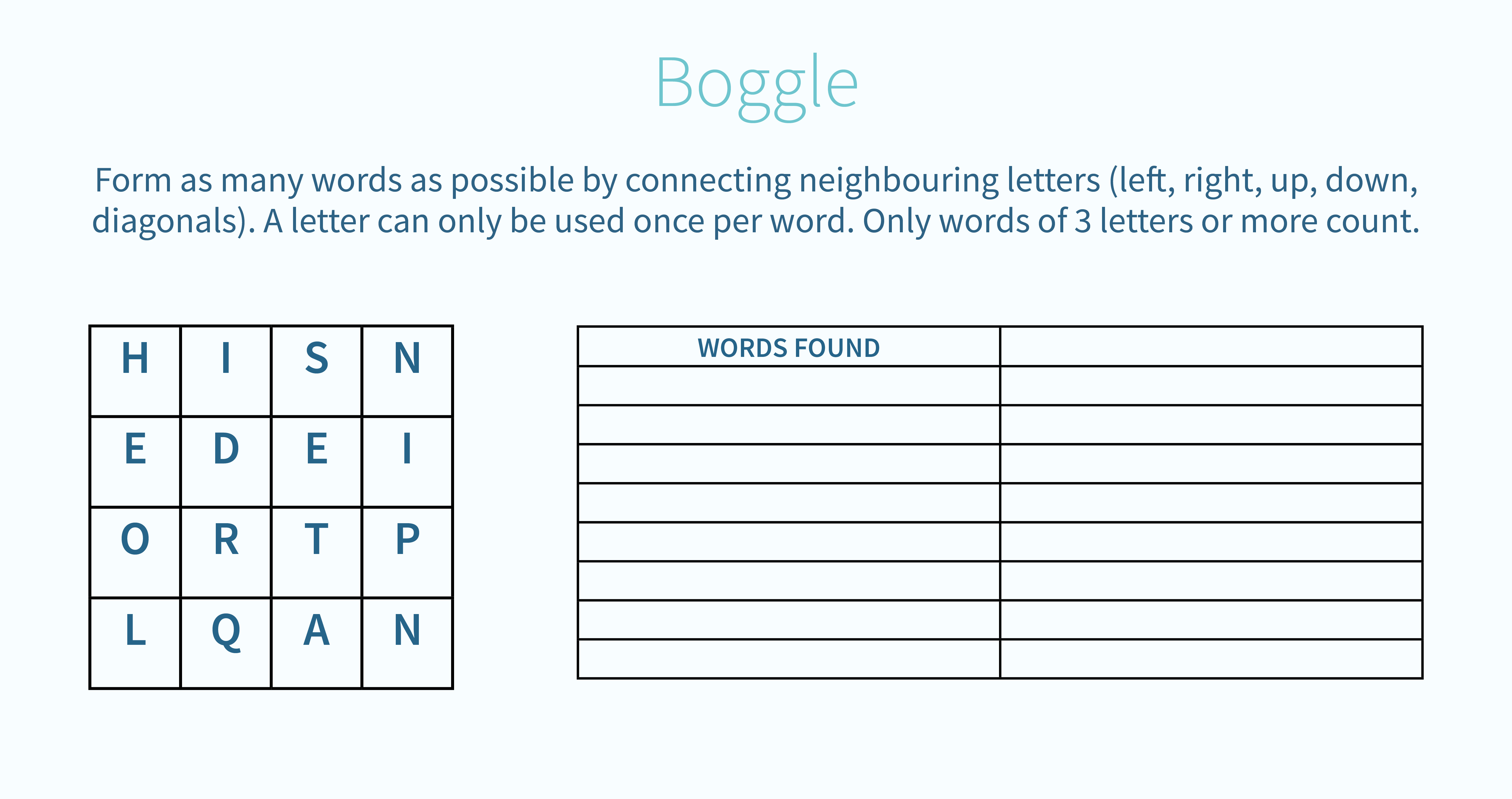 Boggle 2(8)