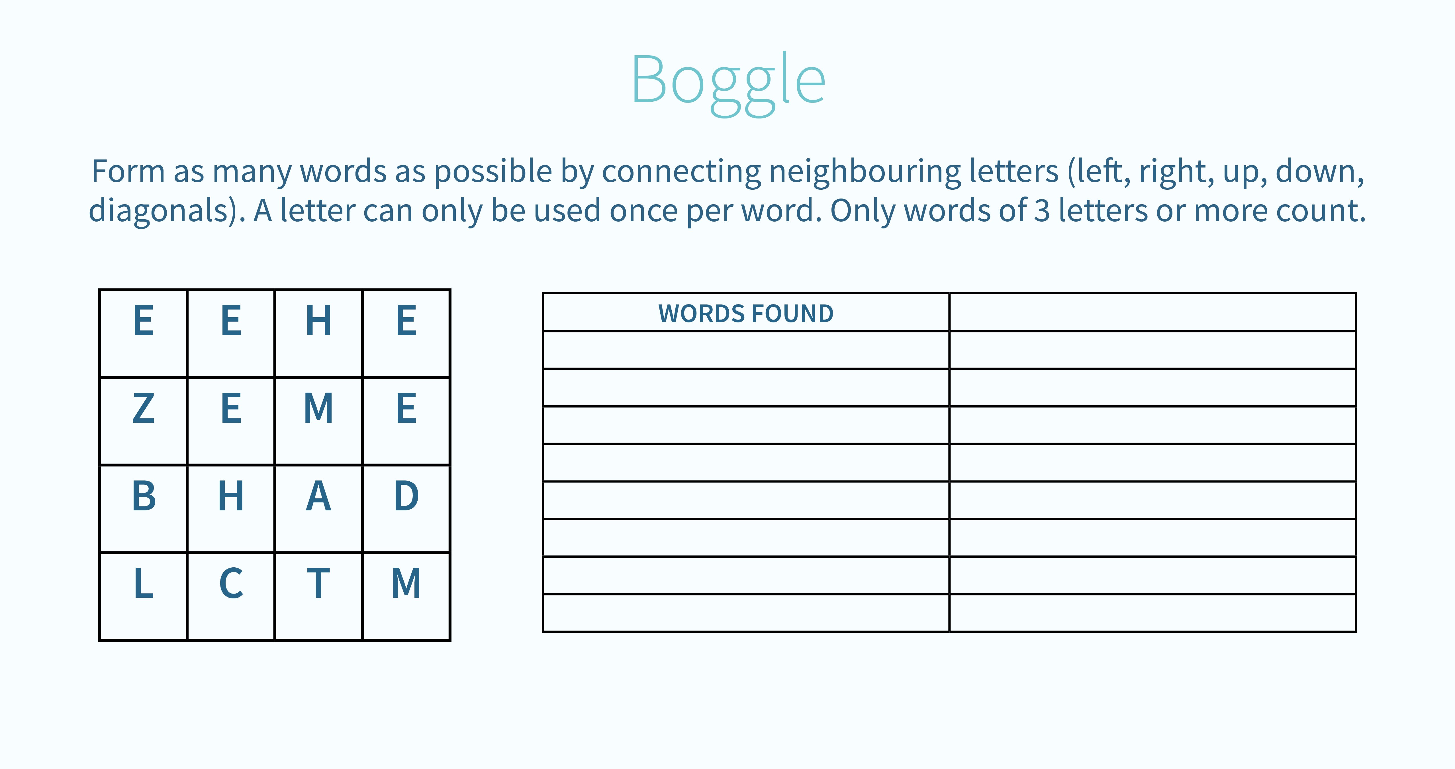 Boggle(7)