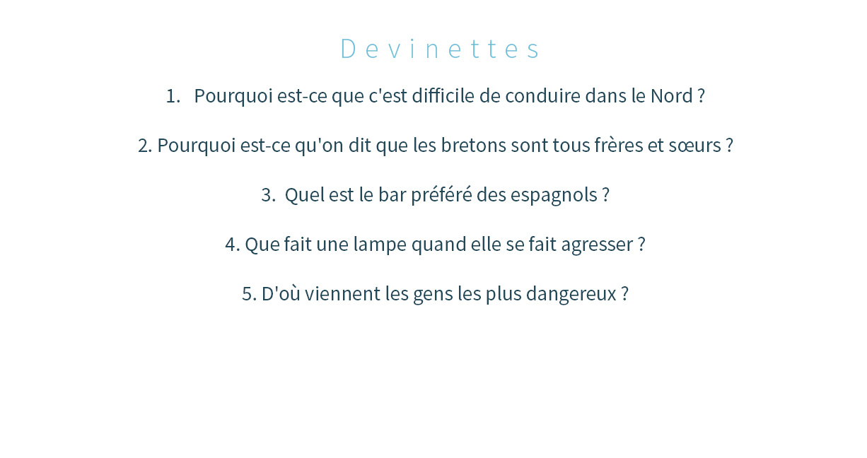 Mai - Devinettes