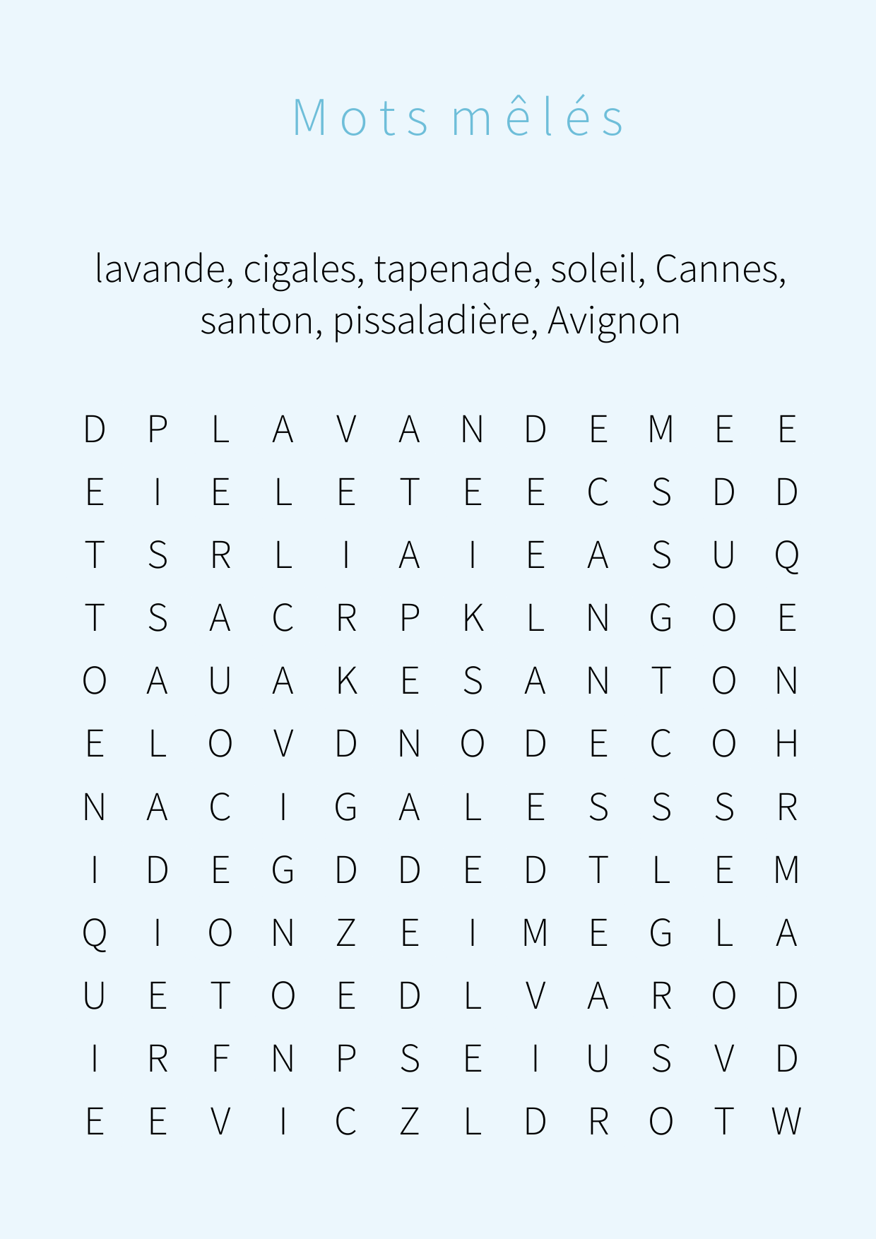 Août - Mots cachés (7)